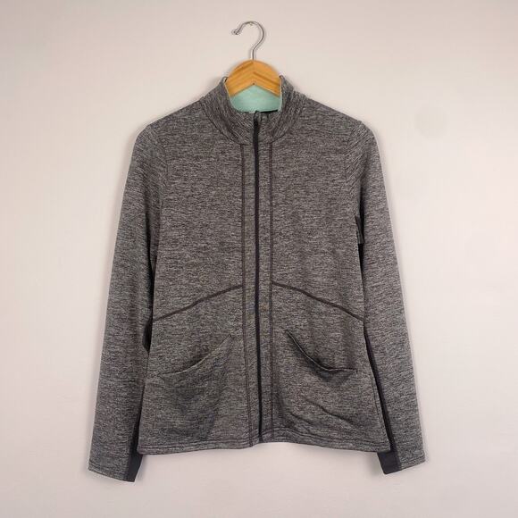 Lucy Space Dye Zip Up Active Jacket Gray Medium - Picture 1 of 5
